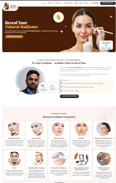 Premium UI design with structured layout and aesthetic branding.